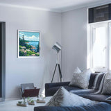 ARNLRDYA Acadia National Park Paint by Numbers for Beginner, Ocean Coastal Paint by Number Kits, Forest Mountain Scenery Acrylic Painting for Gift Home Wall Decor(16×20inches, Unframe) ARNLRDYA