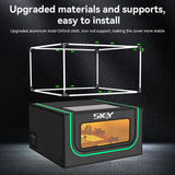 Updated Integrated Laser Engraver Enclosure with LED Light, Ventilation Kit, Cover Tent Fits for Most Laser Cutter, Insulates Against Smoke, Odor and Noise, Eye Protection, 720x720x400mm Cregrant3D