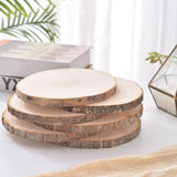 Sancodee 8 Pcs Large Unfinished Wood Slices, 10-11 Inches Wood Slabs for Centerpieces Natural Wooden Circle, DIY Wood Centerpieces for Tables Wedding Party Door Sign Decor Sancodee
