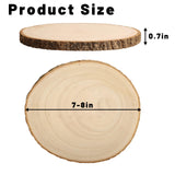 JILTWO 12Pcs 7-8 Inch Unfinished Wood Slices, Wood Rounds Cookies for Crafts, Rustic Wood Circles & Slabs, Wooden Discs for Tables Decor- Perfect for Centerpieces, Art Projects and Rustic Weddings JILTWO