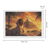 Great Sphinx and Pyramids of Giza Ancient Egypt Diamond Painting Full Round Drill Diamond Art Pictures Crafts for Home Wall Decor 8"x12" Generic