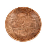 NIRMAN FRUIT BOWL Mango Wood Round Shaped Serving Bowl For Fruit,Dessert Platter Tray Dish Kitchen Dining Fruit,Dessert,Snack (12" x 12" x 5") NIRMAN