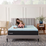LUCID Gel Infused Memory Foam Mattress Topper – 2 Inch Mattress Topper – 5 Comfort Zones Relieve Pressure – CertiPUR-US Certified Foam - Twin LUCID