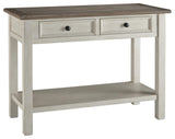 Signature Design by Ashley Bolanburg Farmhouse Rectangular Two Tone Sofa Table, Antique Cream Signature Design by Ashley