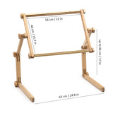 Needlework Table and Lap Hands-Free Stand with Adjustable Frame Made of Organic Beech Wood Tapestry Cross Stitch Embroidery Frame Holder (40х56 cm (15.7" x 22")) AllAboutEmbroideryUA