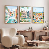 cupmod 6 Packs Paint by Number for Adults,Scenery-Cityscape DIY Acrylic Oil Painting Paint by Numbers Kits on Canvas,Adults Paint by Numbers Kits Drawing Paintwork for Home Decor cupmod