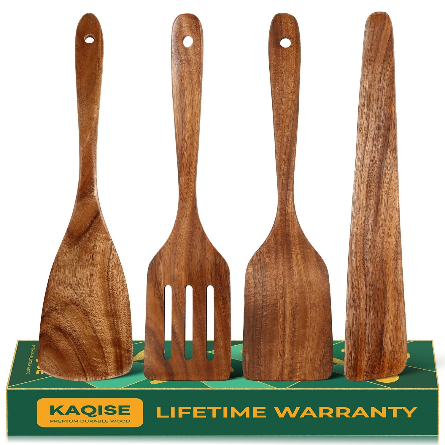Timber Spatula Wooden Spatula for Cooking, Natural Teak Wood Utensils including Fryin ...