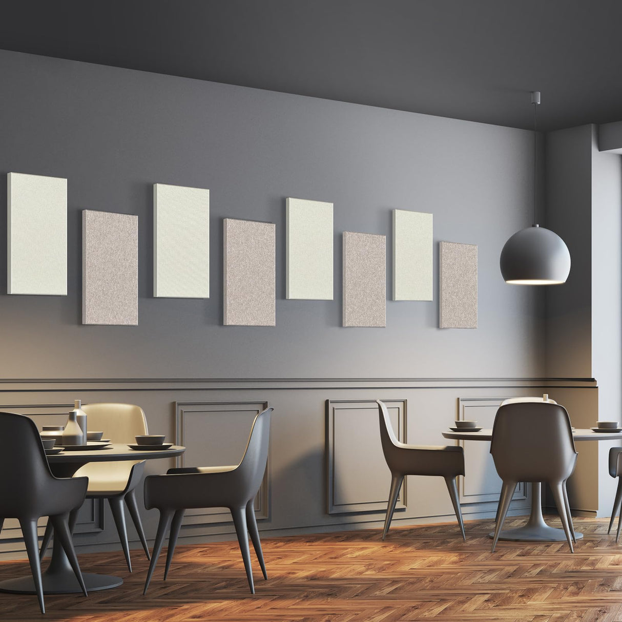 UMIACOUSTICS 4 PCS Acoustic Panels, 2“ Thick 23.6" x 11.8" Fiberglass Sound Wall Panels, Self-adhesive Sound Absorbing Panels for Home Studios, Office, Theater. Light Camel UMIACOUSTICS