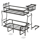 Kitstorack 2-Tier Over Toilet Storage, Easy to Install without Drilling or Screwing, Suitable for Bathroom Organizers and Storage, Over the Toilet Shelf as Space Savers Kitstorack