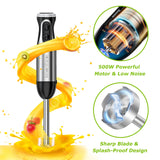 Bonsenkitchen Immersion Blender, 20 Variable Speeds & Turbo, 4-In-1 Stainless Steel Handheld Blender Stick Mixer with Egg Whisk, Beaker & Chopper Bowl Bonsenkitchen
