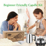 SAEUYVB Candle Making Kit with Wax Melter, Candle Wax for Candle Making - DIY Candle Making Supplies, Including 2lbs Soy Wax Flakes, Melting Pot, Electric Stove,Candle Kit for Adults, Beginnner SAEUYVB