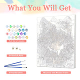 Auremi Wolf Framed Paint by Number for Adults,DIY Animal Painting by Number Kits on Canvas Acrylic Oil Painting Kits for Adults Paint by Number Kits for Home Wall Decor 20x30cm Auremi