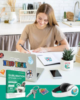 Colemoly Sublimation Sticker Paper-30 Sheets Glossy White Waterproof Stickers for Sublimation Inkjet Printer and Ink 8.5x11 Letter Heat Transfer Paper for Smooth Solid Surfaces Colemoly