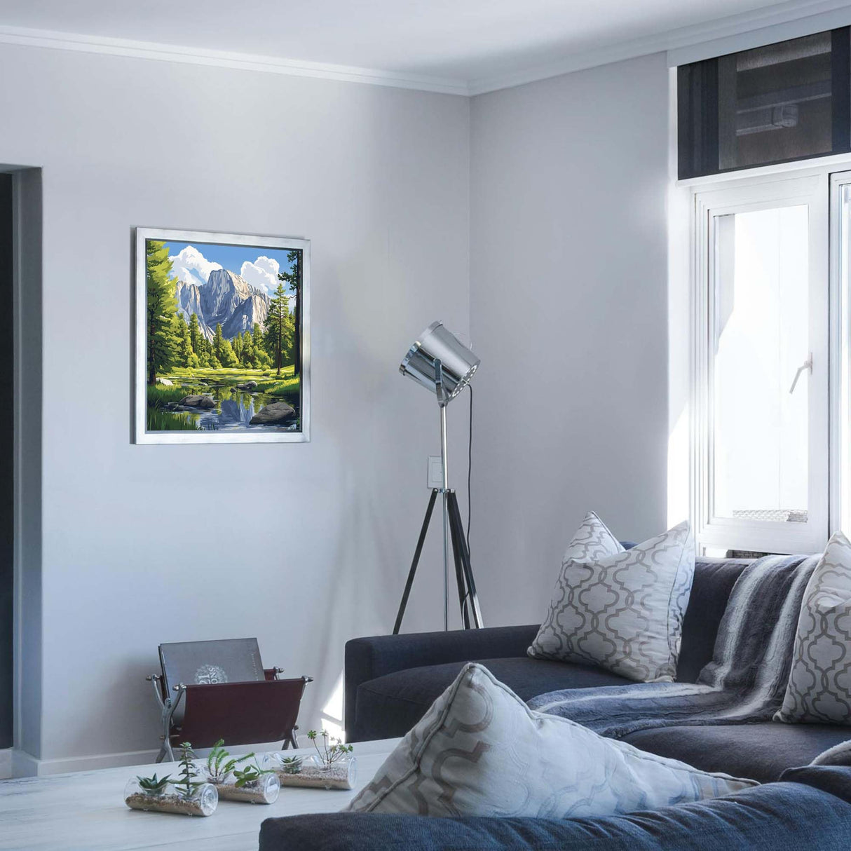 ARNLRDYA Yosemite Paint by Numbers for Adult, National Park Mountains Paint by Number Kits, Forest River Nature Scenery DIY Acrylic Painting on Canvas for Gift Home Wall Decor(16×20inches, No Frame) ARNLRDYA