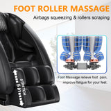 Massage Chair Full Body, Zero Gravity Massage Chair with 8 Fix Rollers, Foot Massage, Heating, Auto Modes, Full Body Airbag, Touch Screen Controller, Phone Controller, Home Massage for Back Fatigue Msutree