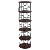 Anwick 5 Tier Rotating Bookshelf, 360° Display Spinning Bookshelf Tower, Round Swivel Bookcase for Bedroom, Living Room, Office, Space Saving (Brown) Anwick