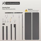 LongKe Electric Standing Desk Adjustable Height, Stand up Home Office Desk, 48x24 Inches Sit Stand Desk with Memory Preset, Black LongKe