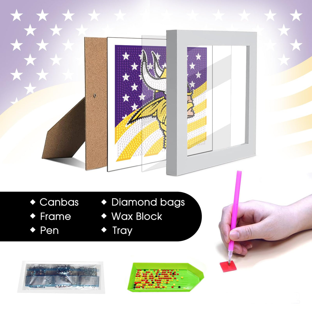DIY 5D Diamond Painting Kits, Handmade Diamond Painting Kit, Exquisite Decorative Artwork, Perfect for Home and Office Art Creation Aooble