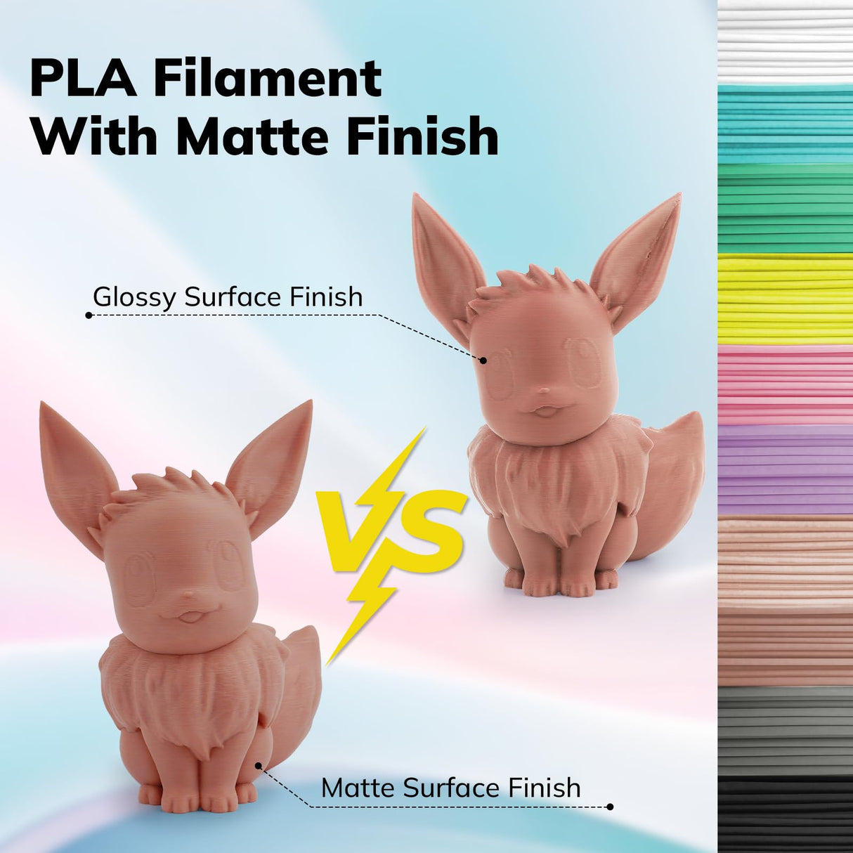 AMOLEN PLA Matte 3D Printer Filament, Terracotta PLA Filament 1.75mm with Smooth Matte Finish, 3D Printing Filament for Most FDM 3D Printers, Dimensional Accuracy +/- 0.02mm, 1kg Spool (2.2lbs) AMOLEN