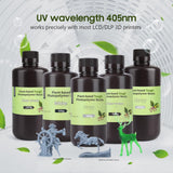 ELEGOO ABS-Like Plant-Based 3D Printer Resin with Low Odor and High Precision, 405nm UV Resin, and Quick Curing for Mars Saturn Jupiter MSLA DLP LCD 3D Printing - Grey 1000g ELEGOO