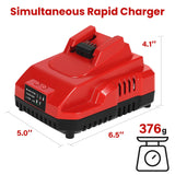 Rapid Battery Charger Station for Milwaukee M18 Charger Compatible with Milwaukee 18V Lithium Battery Bslite