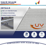 Windscreen4less 4' x 18' Retractable Sun Shade Canopy Cover Sliding Wave Shade Sail for Pergola Patio Deck Yard Gazebo Outdoor (Light Gray) Windscreen4less