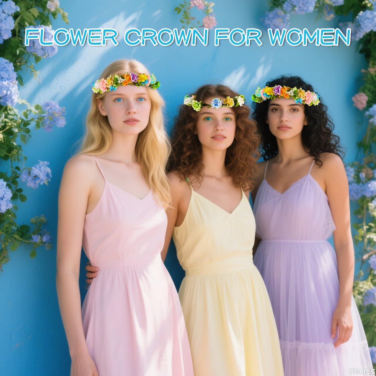 Timlotti 141Pcs(30 Set) Flower Crowns Kit for Girls Flower Crowns Making Kit Make Your Own Floral Crowns Garland Wreath with Berries and Ribbon for Girls/Teens/Women(Blooming Rose) Timlotti