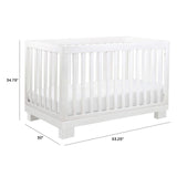 Babyletto Modo 3-in-1 Convertible Crib with Toddler Bed Conversion Kit in White, Greenguard Gold Certified babyletto