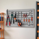 VEVOR Slat Wall Paneling, 2 x 4 ft, PVC Garage Slatwall with Modular Design, Grey Slat Wall Easy-to-Install Adjustable Slatwall Panel with Coupling Structure & DIY Cutting, Fits for Storage & Display VEVOR