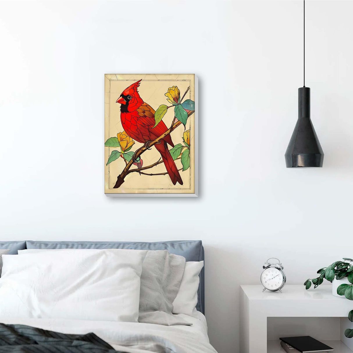 Reofrey Framed Paint by Numbers Kit for Adults & Beginner - 8x12 Inch Canvas Bird Paint by Numbers - Animals Educational & Creative Art Set for Beginners - Perfect for Home Wall Decoration Reofrey