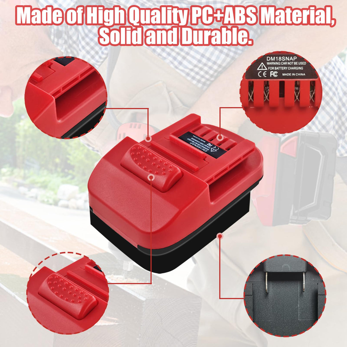 Battery Adapter for Snap on 18V,for Dewalt 20V 60V &for Milwaukee 18V Lithium Battery Convert to for Snap on 18V CTB8185 CTB7185 CTB8187 Battery Converter，Power for Snap on 18V Cordless Tools EID