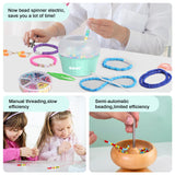 IBBWB Electric Clay Bead Spinner, Bead Spinner Kit with 2000+pcs Beads, Clay Bead Spinner for Jewelry, Clay Beads Bracelet, Waist Beads, Rice Beads, Making of Handicraft Gifts (Light Green) IBBWB