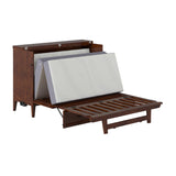 AFI, Santa Fe Full Murphy Bed Chest with 6" Mattress & Built-in USB Charger, Walnut AFI