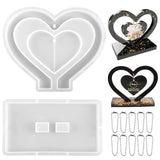 Jeffdad Large Photo Frame Resin Molds, Heart Shape Silicone Mold for Photo Frames Making, DIY Picture Frame Display Unique Mold for Resin Casting Art Crafts Table Home Decor Gift Jeffdad