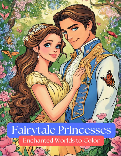 Fairytale Princesses: Enchanted Worlds to Color WoodArtSupply