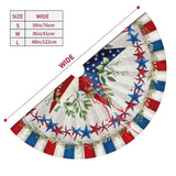 Patriotics 4th of July Tree Skirt Skirt Memorial Day Stars and Stripes Christmas Tree Skirts Veterans Day Xmas Tree Mat Christmas Tree Ornaments Decoration 30" XYSKINO
