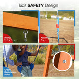 Dolphin Playground Wooden Swing Sets for Backyard, Outdoor Playset with Slide, Sand Box, Climbing Wall, and 2 Belt Swings, Playground Sets for Backyards, Young Kids Outdoor Play Equipment, Ages 3-9 DOLPHIN PLAYGROUND T