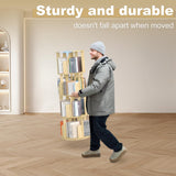 YGYQZ Rotating Bookshelf, 4 Tier Floor Standing Bookcase Wood for Kids & Adult360 Display Narrow Book Shelf Organizer Storage Rack for Bedroom, Living Room, Study Room YGYQZ