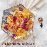 2Pcs Large Silicone Molds for Resin 9 inch 7inch Hexagon Silicone Molds, Hexagon Deep Resin Mold for Epoxy Resin, Silicone Molds for Flowers Bouquet Preservation AOEDEO