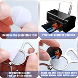 Patelai 10 Pieces Sublimation Blank Keychains Sublimation Metal Blank Bottle Opener Keychains Aluminum Heat Transfer Sublimation Key Rings Customized Sublimation Photos (Round, Rectangle) Patelai