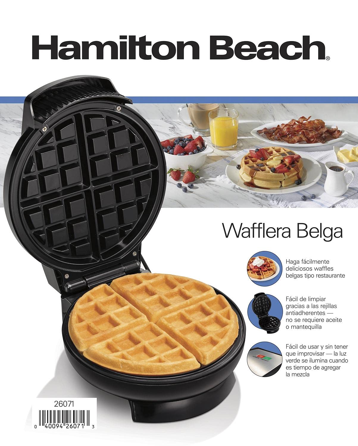 Hamilton Beach Belgian-Style Waffle Maker | Model# 26071 Hamilton Beach