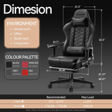 GTPLAYER Gaming Chair, Computer Chair with Bluetooth Speakers, High Back Ergonomic Office Chair Desk Chair with Lumbar Support, Height Adjustable Game Chair with Footrest 330LBS, Black GTPLAYER