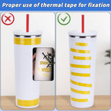 5 Rolls Sublimation Tape Heat Transfer Tape, 20mm × 50m (164ft) Heat Resistant Tape Sublimation Bulk, Brown Heat Transfer Tape for Sublimation Press Electronic Soldering Insulation, No Residue Oleitodh