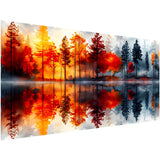 Ohhvvow 5D Lake & Forest Reflection Large Diamond Art Kit for Adults, 27.5x15.7 Inch Large Landscape Diamond Painting with Numbered Canvas, DIY Full Drill Gem Craft Kits, Serene Gift for Beginners Ohhvvow