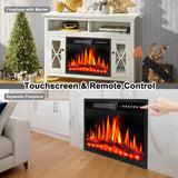 PRETZI 23 inch Electric Fireplace Insert Heater, Recessed Mounted Fireplace with Remote Control & Touch Screen, Adjustable LED Flame Effects, Small Electric Stove for TV Stand, 750/1500W PRETZI