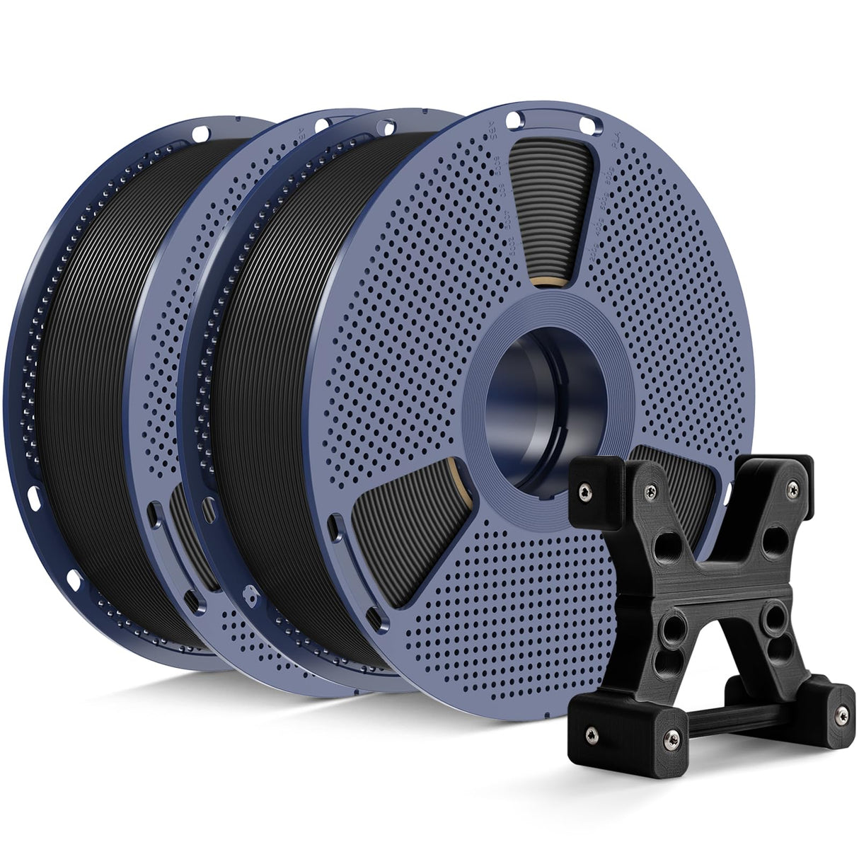 PETG Filament 1.75mm 2025 Upgrade Spool Compatible with Bambulab Refill Filament, 2kg(4.4lbs) SUNLU PETG 3D Printer Filament, 1.75mm Dimensional Accuracy +/- 0.02mm, Black+Black Bundle YOOPAI