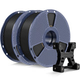 PETG Filament 1.75mm 2025 Upgrade Spool Compatible with Bambulab Refill Filament, 2kg(4.4lbs) SUNLU PETG 3D Printer Filament, 1.75mm Dimensional Accuracy +/- 0.02mm, Black+Black Bundle YOOPAI