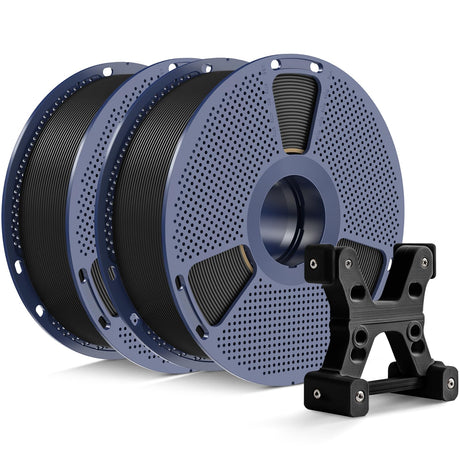 PETG Filament 1.75mm 2025 Upgrade Spool Compatible with Bambulab Refill Filament, 2kg(4.4lbs) SUNLU PETG 3D Printer Filament, 1.75mm Dimensional Accuracy +/- 0.02mm, Black+Black Bundle YOOPAI