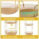 Asayuee 360 Rotating Makeup Organizer for Vanity,3 Tier Large Capacity Vanity Storage,Skincare Perfume Spinning Organizer,Bathroom Cosmetics Storage Makeup Stand Organizer (Gold-3 Tier) Asayuee