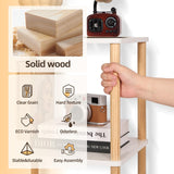 YGYQZ Bookshelf, 5-Tier High Vertical Book Shelf with Large Capacity, DIY Stackable Wooden and Metal Bookshelf Organizer, Suitable for Living Rooms, Offices, Bedrooms, and Studies YGYQZ